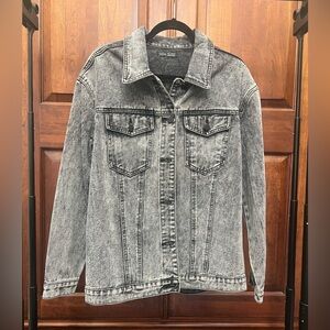 Black Distressed Denim Jacket